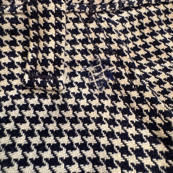 70s Vintage Wrangler Houndstooth Navy Unisex Size 30x36 Pants - Picture 4 of 8
